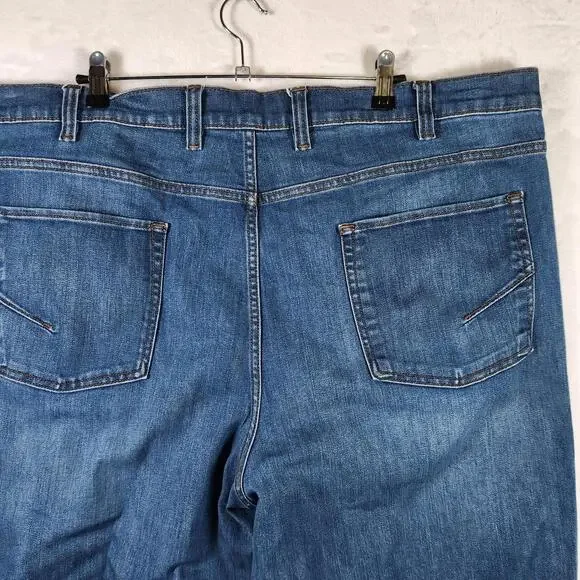 True Nation Relaxed Fit Jeans Mens 44x34 Blue Denim DXL Big & Tall Casual - Picture 7 of 9